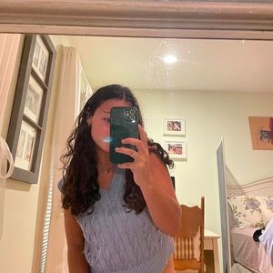 Purple knit sweater vest